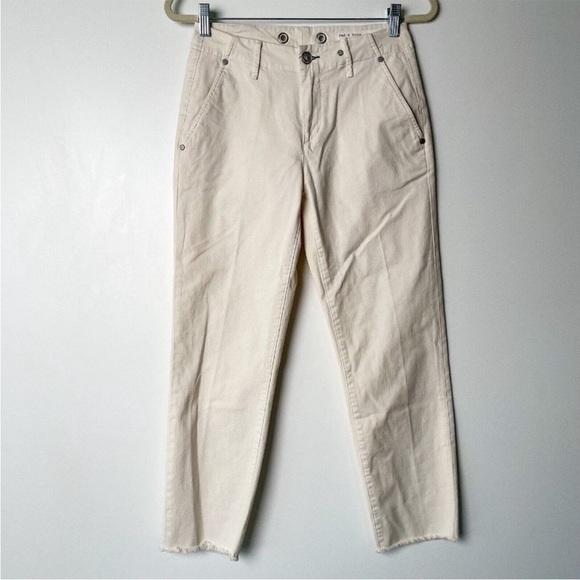rag & bone Antique Off White Buckley Chino Pants Sz 27 - Picture 3 of 8